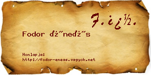 Fodor Éneás névjegykártya